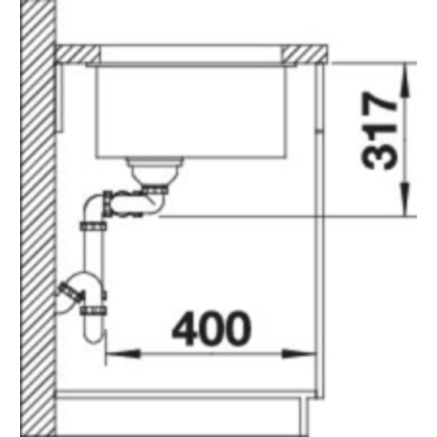 Blanco Subline 430/270-U ga blanc commande manuelle