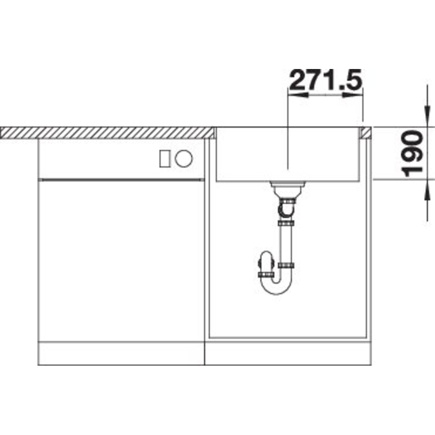 Blanco Subline 500-IF/A steelframe blanc commande automatique