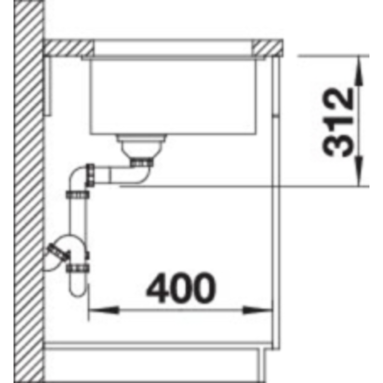 Blanco Subline 500-U café zonder afloopg