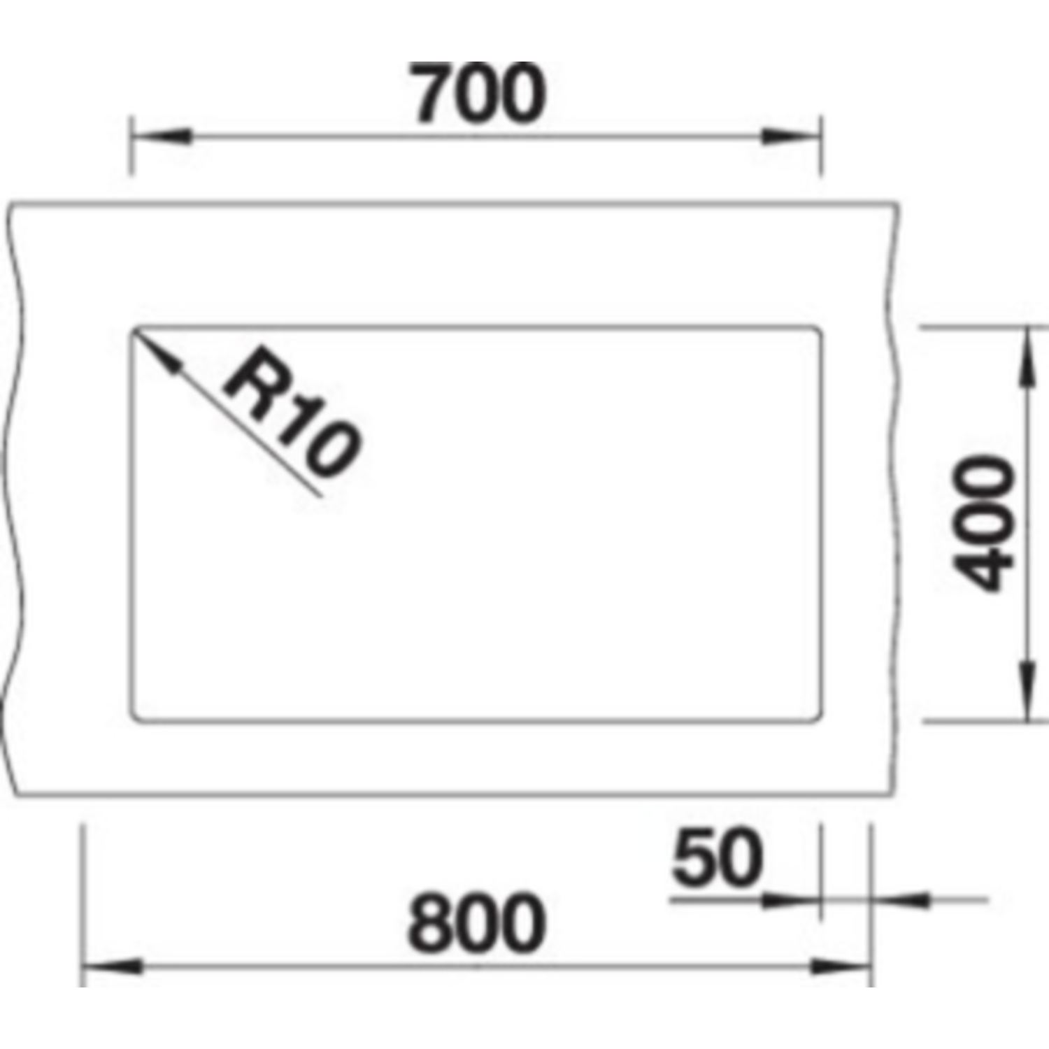 Blanco Subline 700-U blanc doux sans raccordement vidage