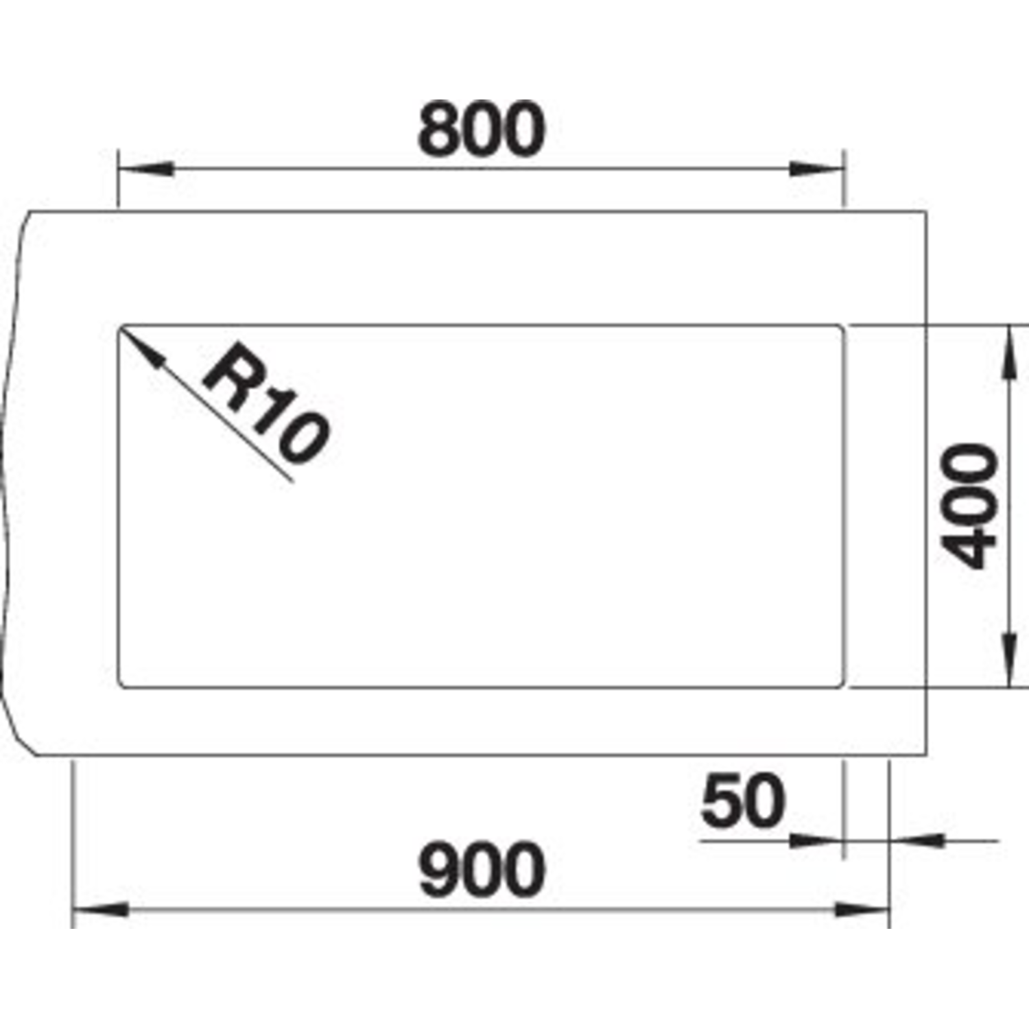 Blanco Subline 800-U café commande manuelle