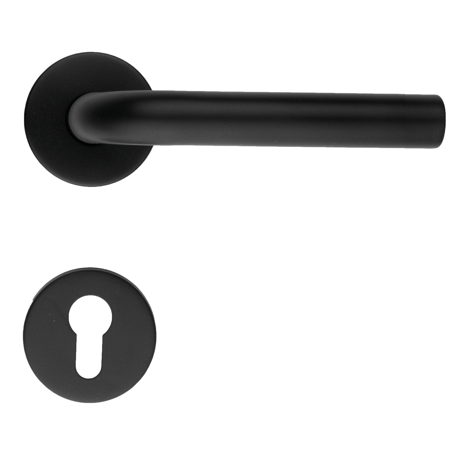 Deurkruk Pro l shape 19mm zwart r+e cyl