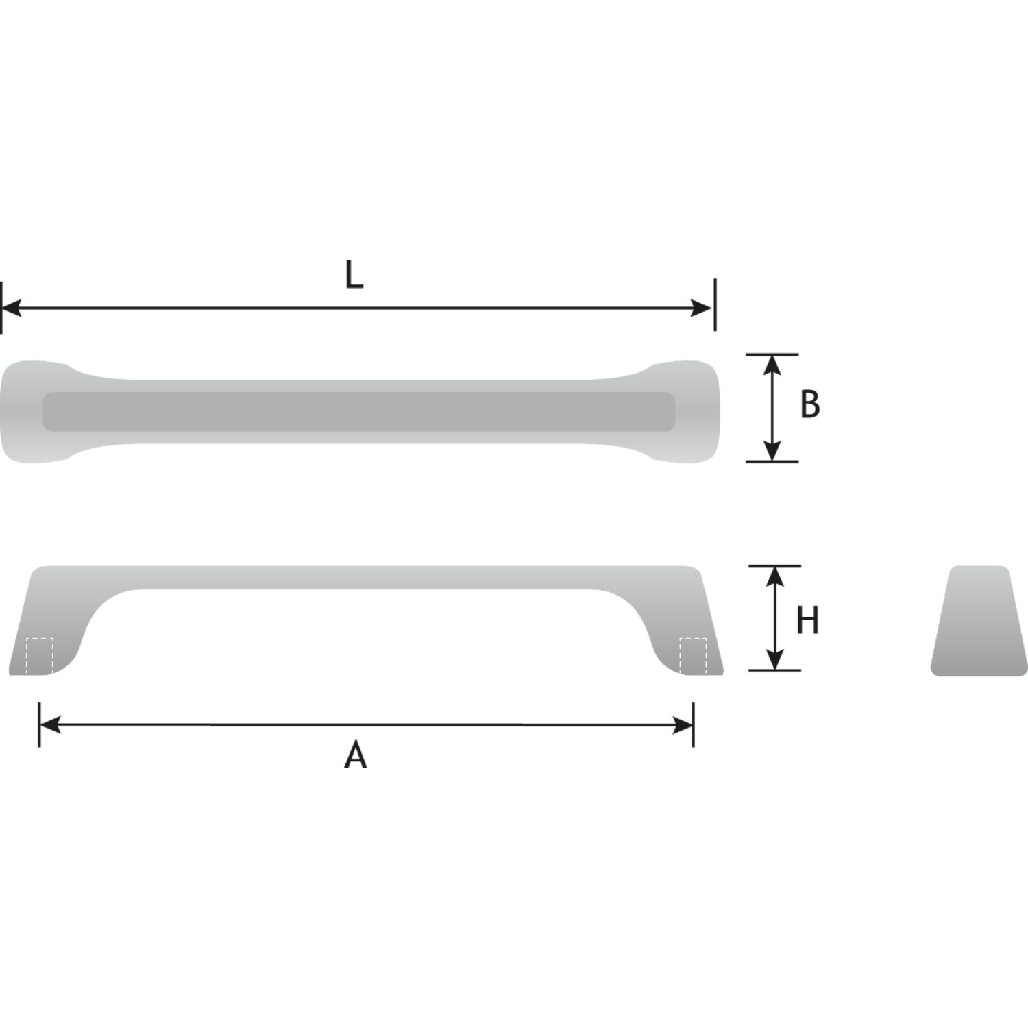 Poignee cone df 160mm noir mat 