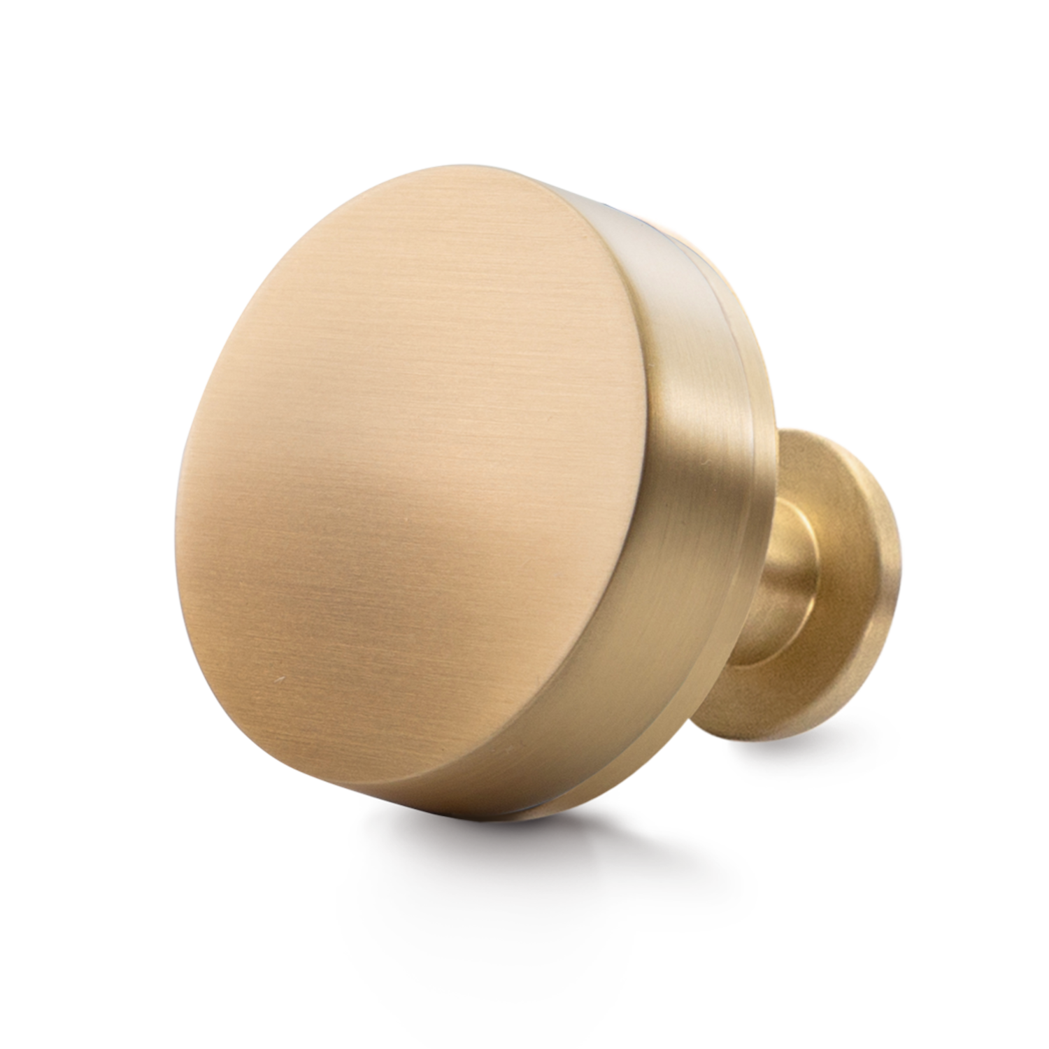 Knop qupon ø30x28 geborsteld goud