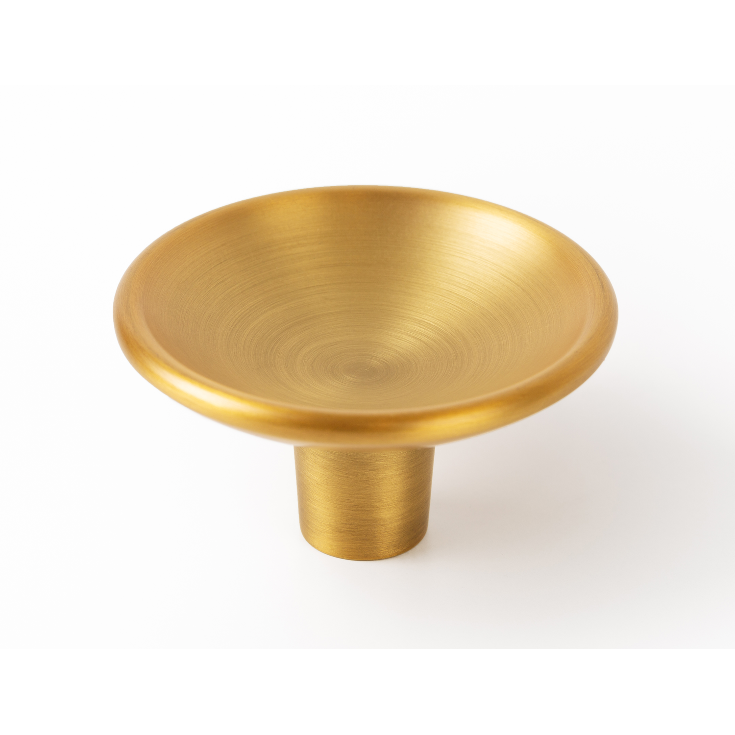 Bouton DISC Ø50 zamac brossé laiton cava