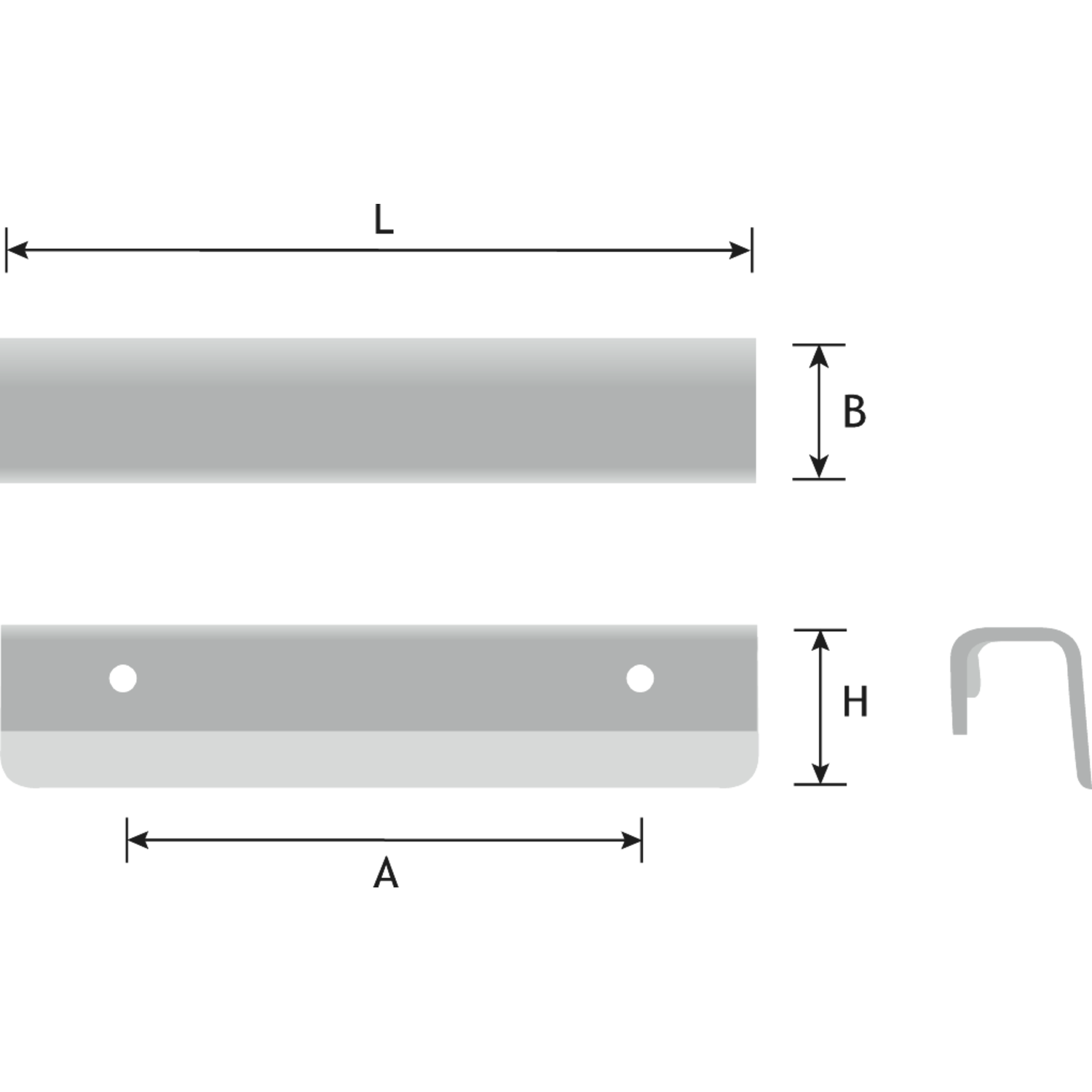 Poignee linea l140mm df 96mm noir mat 