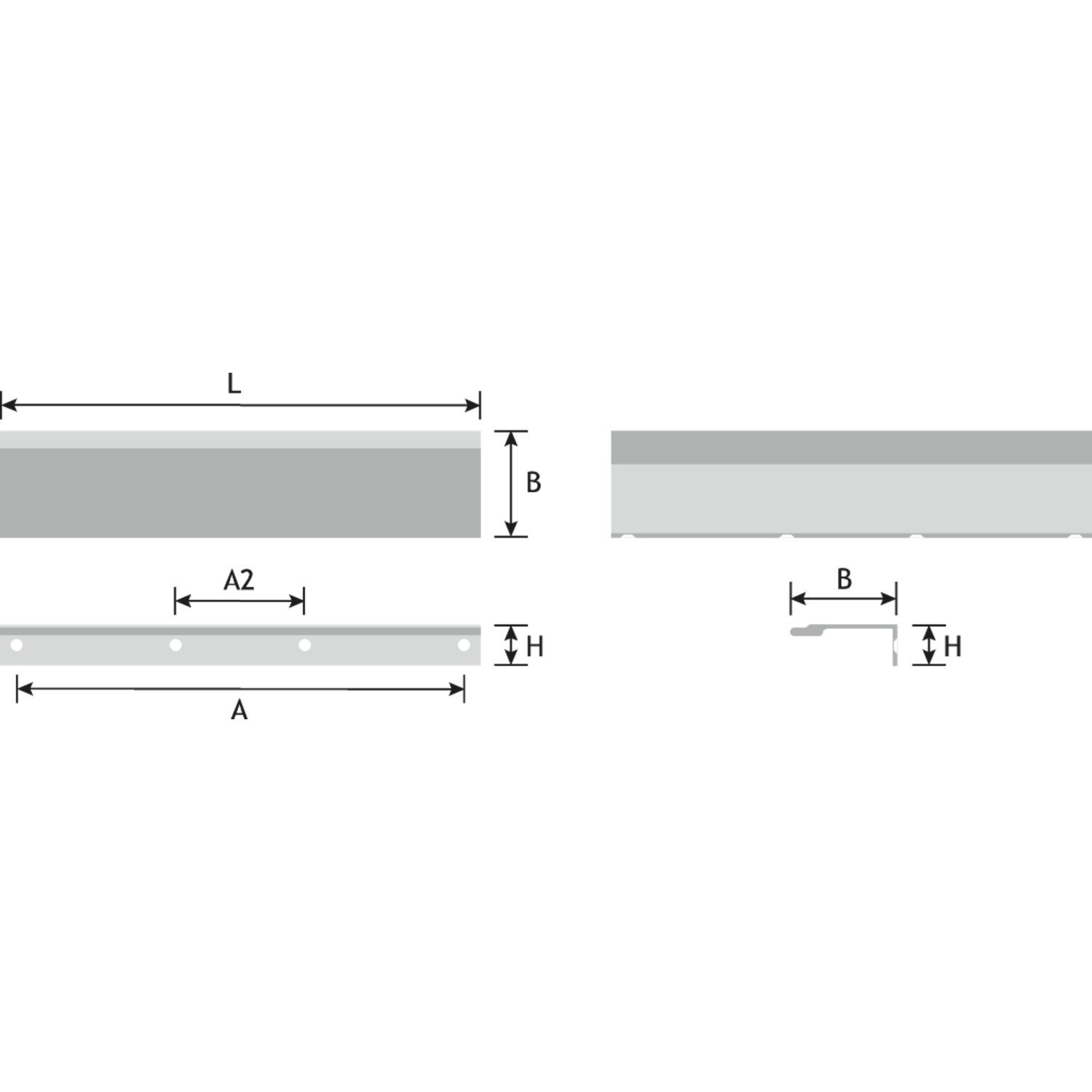 Poignée stratt ea1056 l1100 Zamac asp inox 