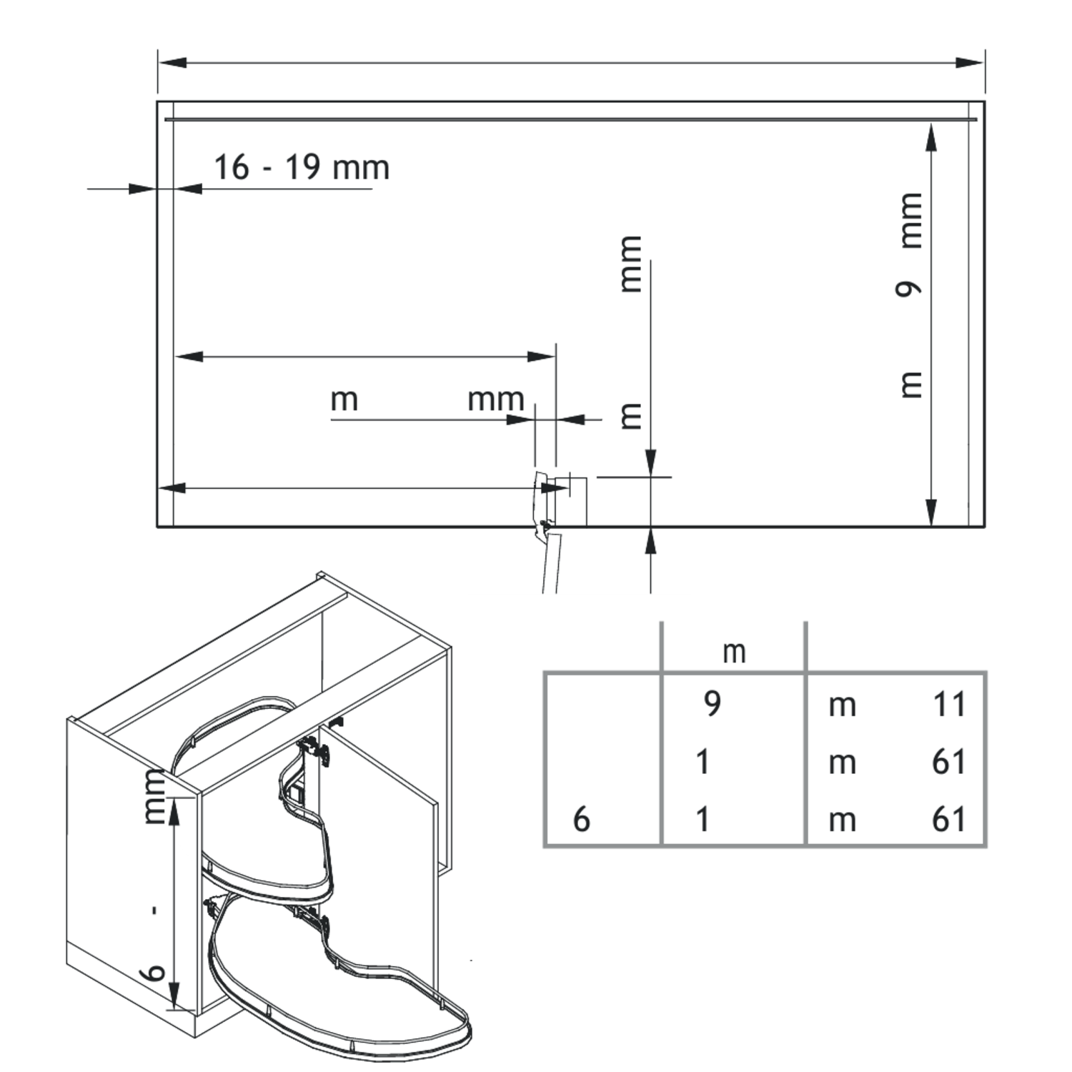 Cornerstone Maxx draaikorf set2 R wit/chr k100 b60