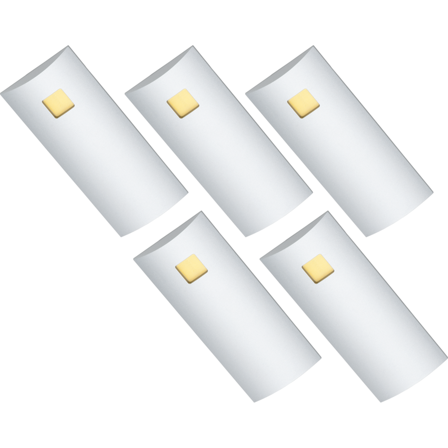Set 5 d'lau Led rond sousencastrable 3W 3200K alU- touch 15W avec dimmertransfo