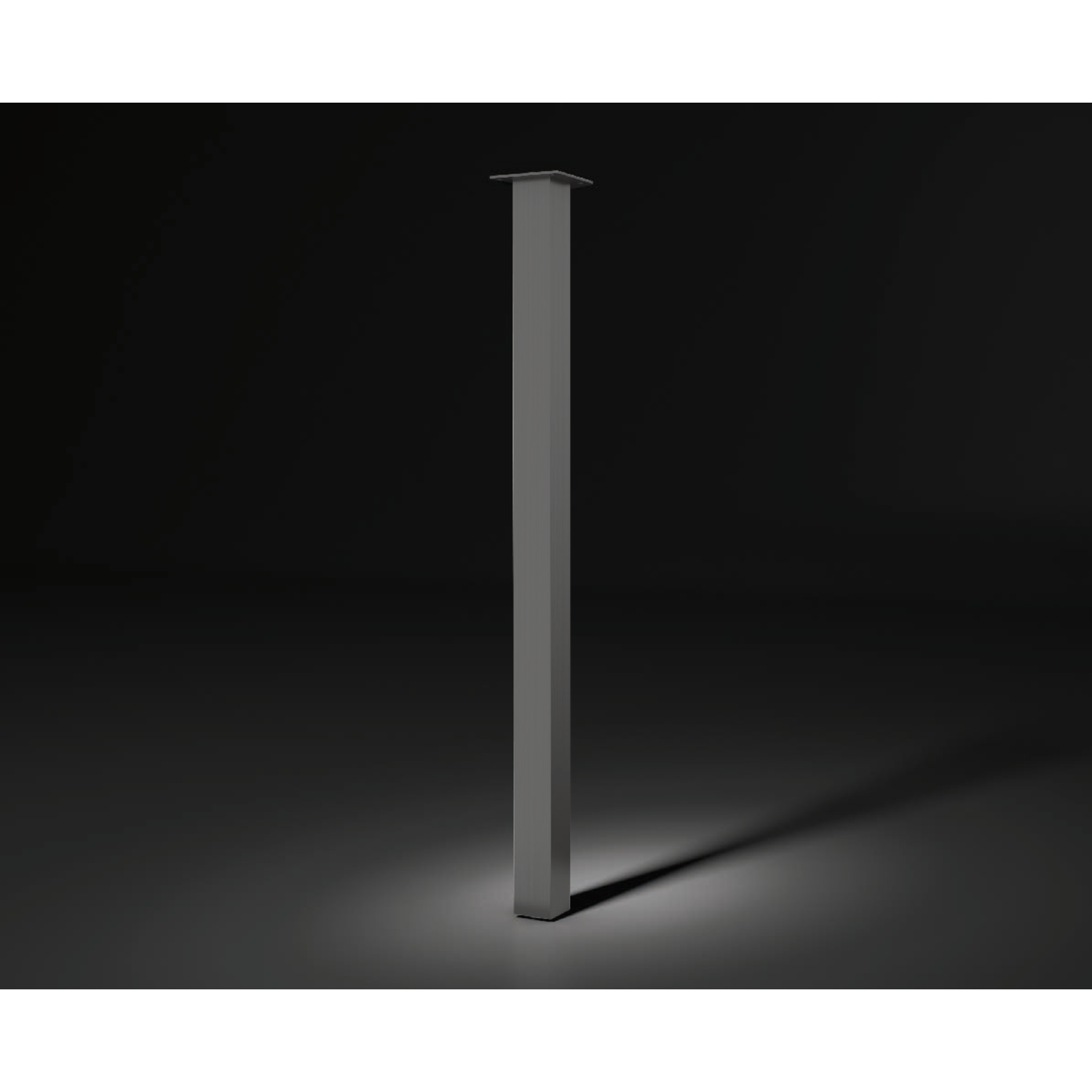 Pied capri 50 noir h:1100mm 50x50mm  