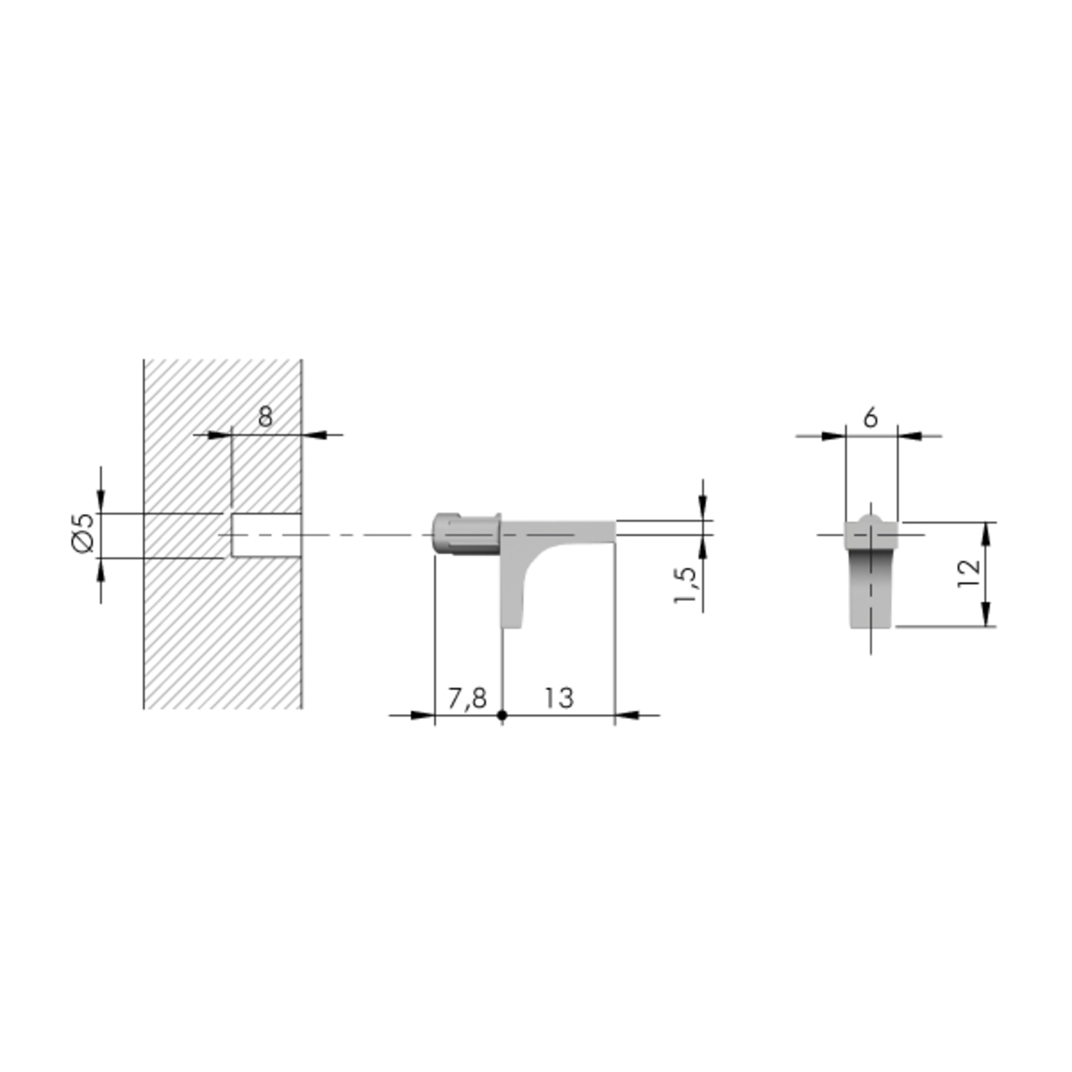 Schabdrager K-Line zwart d.5mm