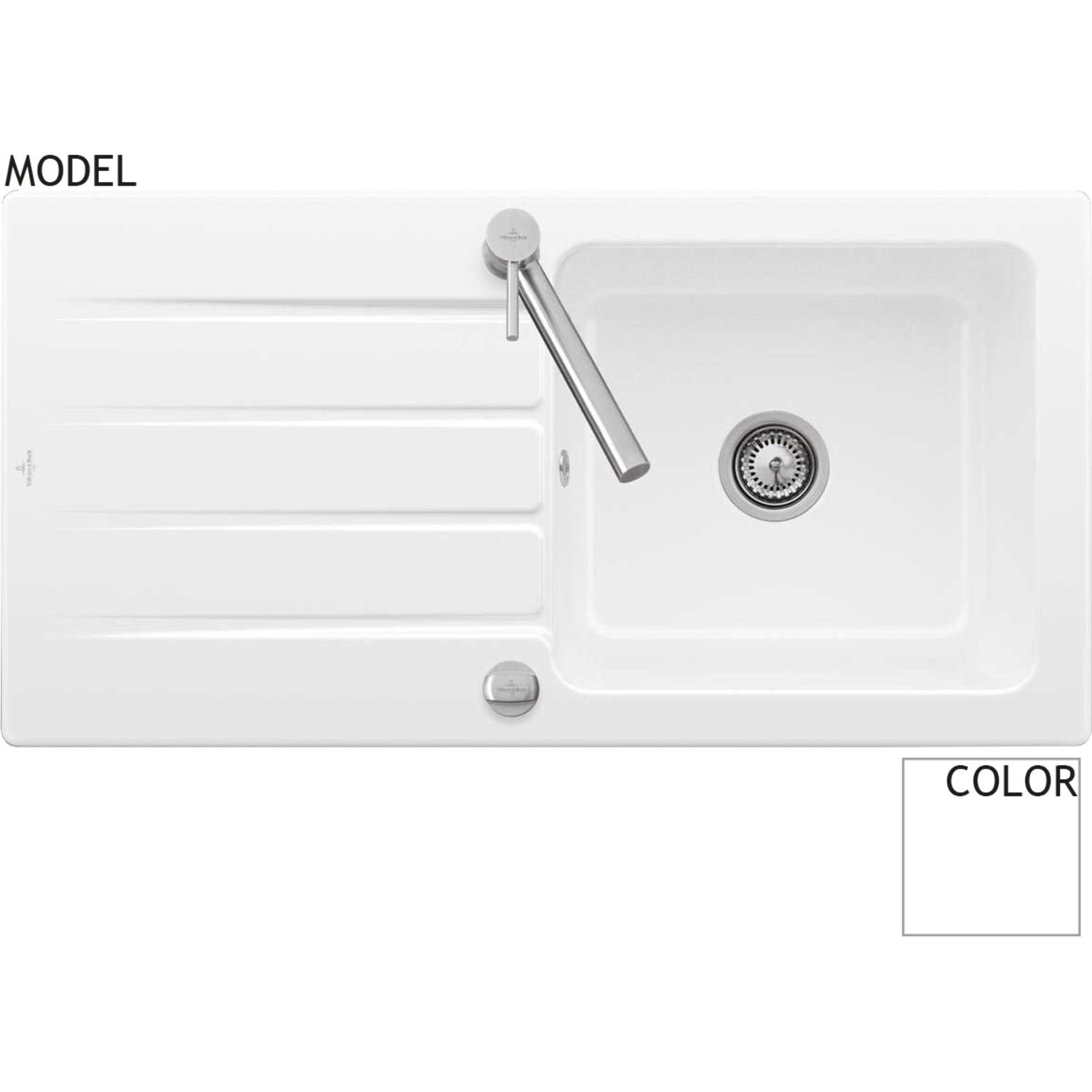 V&B 3360.01.kg architectura 60 sneeuwwit glanzend