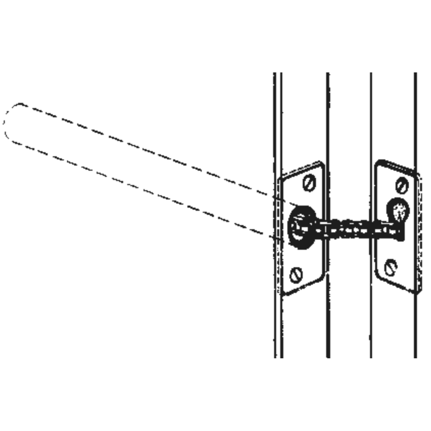 Adjunct 2500 ferme-porte chaîne encastré 