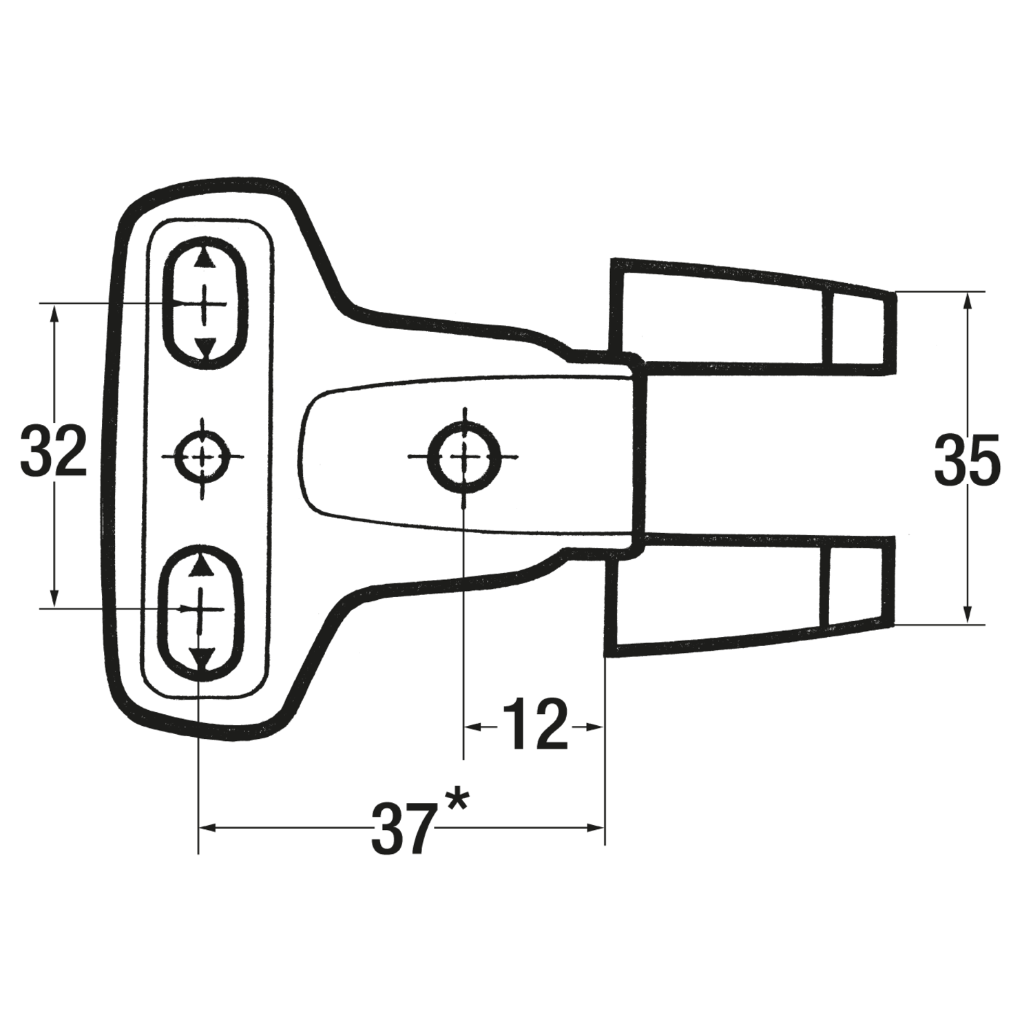 Projectsch.arm mb-6810 6mm 230° nikkel