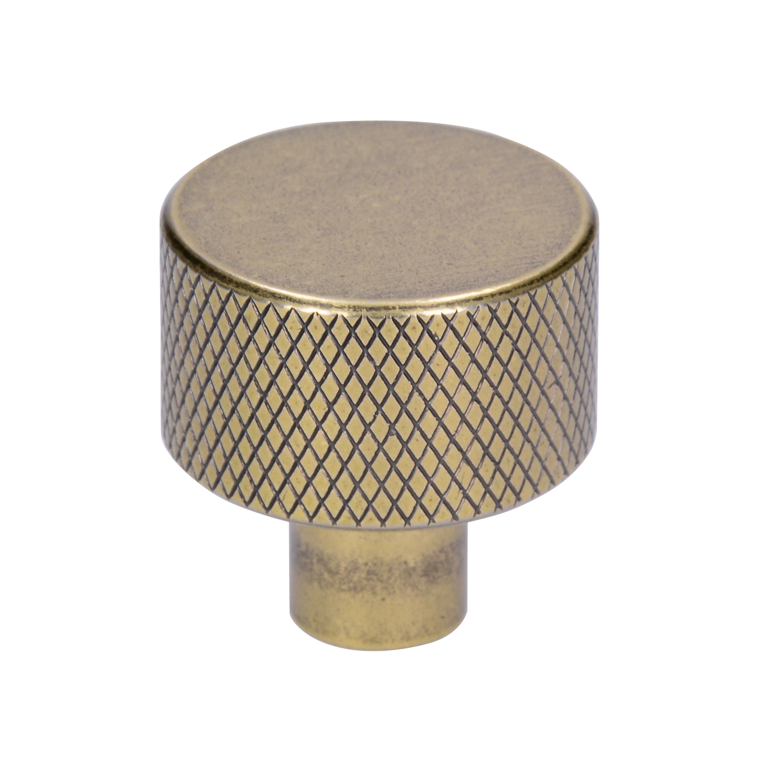 Bouton 24mm alu rainuré vintage gold 