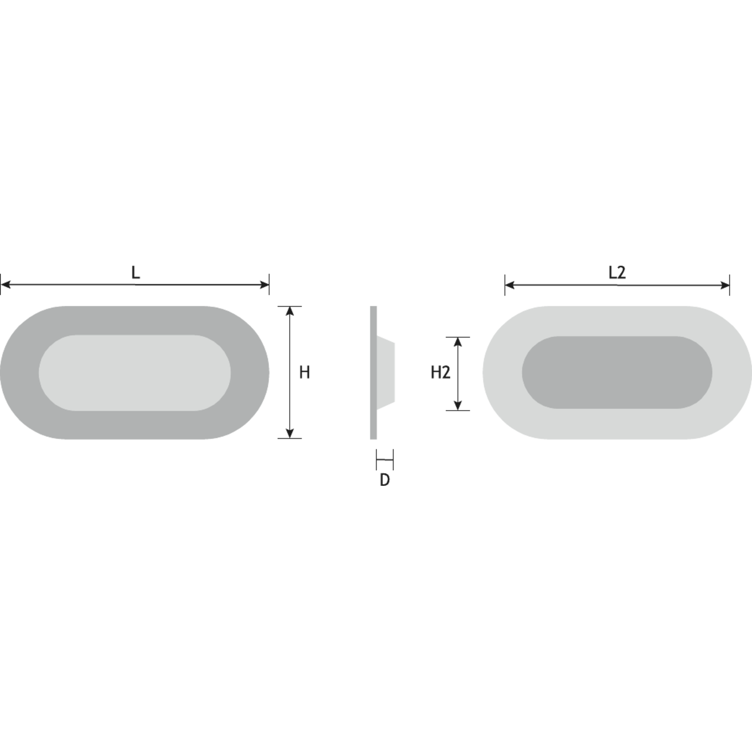 Cuvette inox ovale 200x50mm 