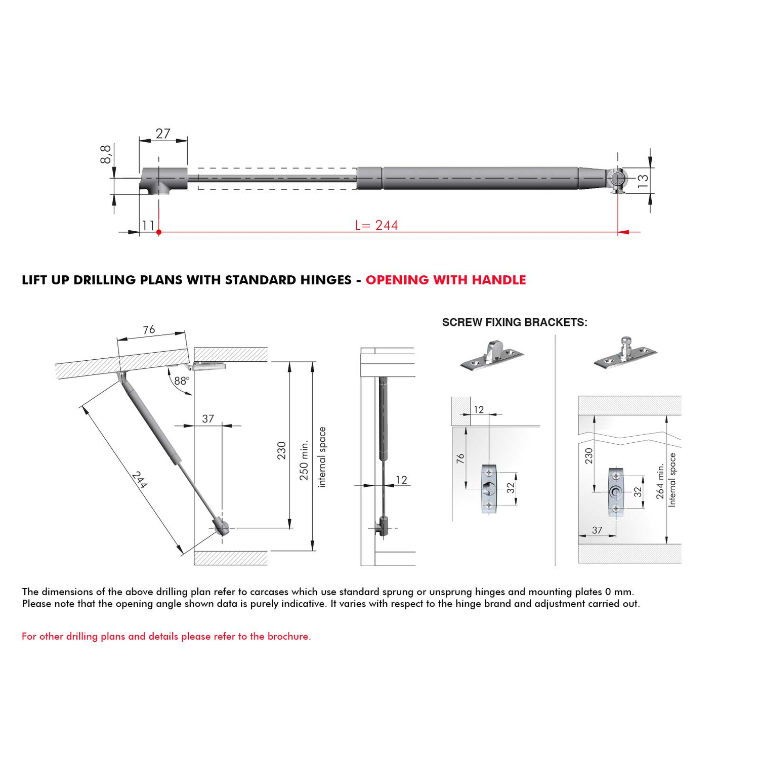Gaspomp K12 lift up 50N automatische opening
