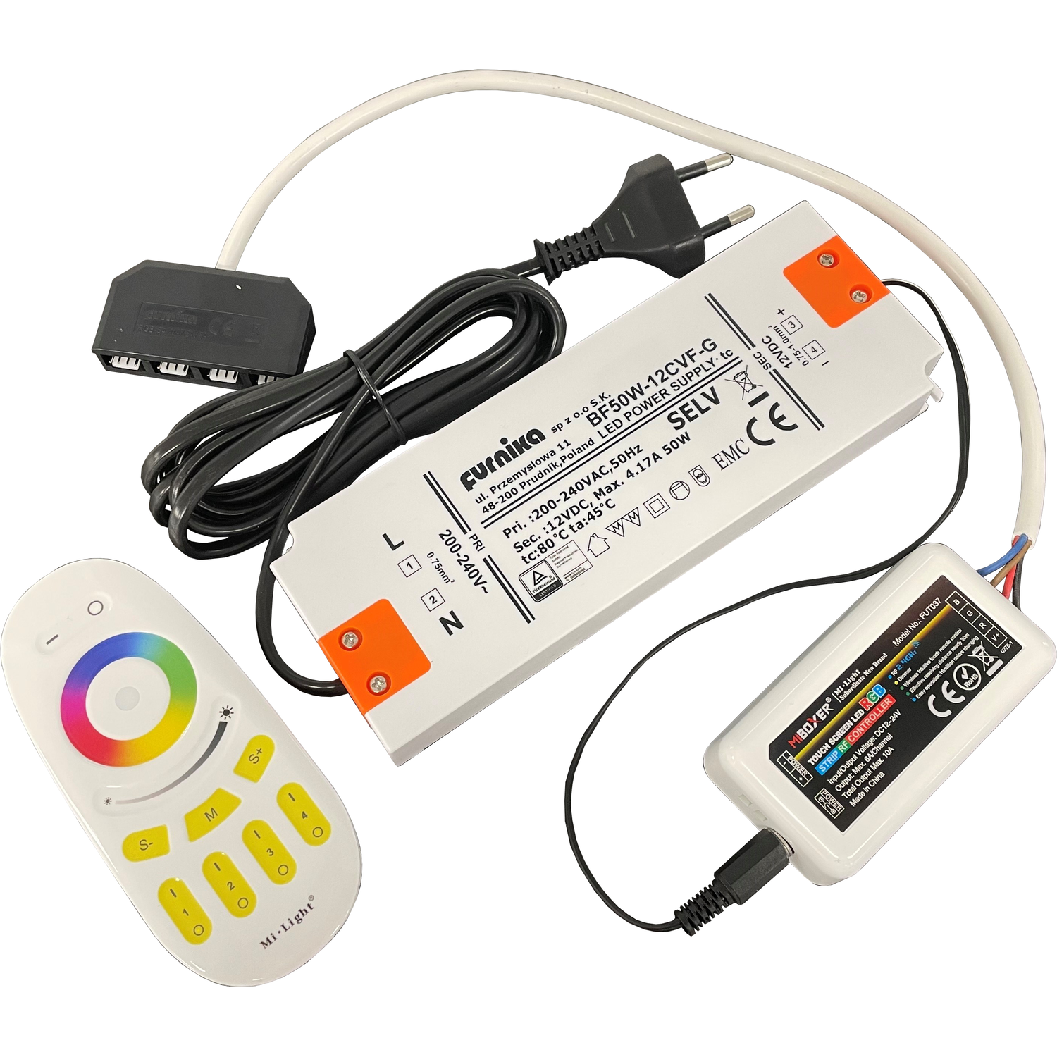  transfo led RGB 50W+comm.radio nouveau+répart.4x 