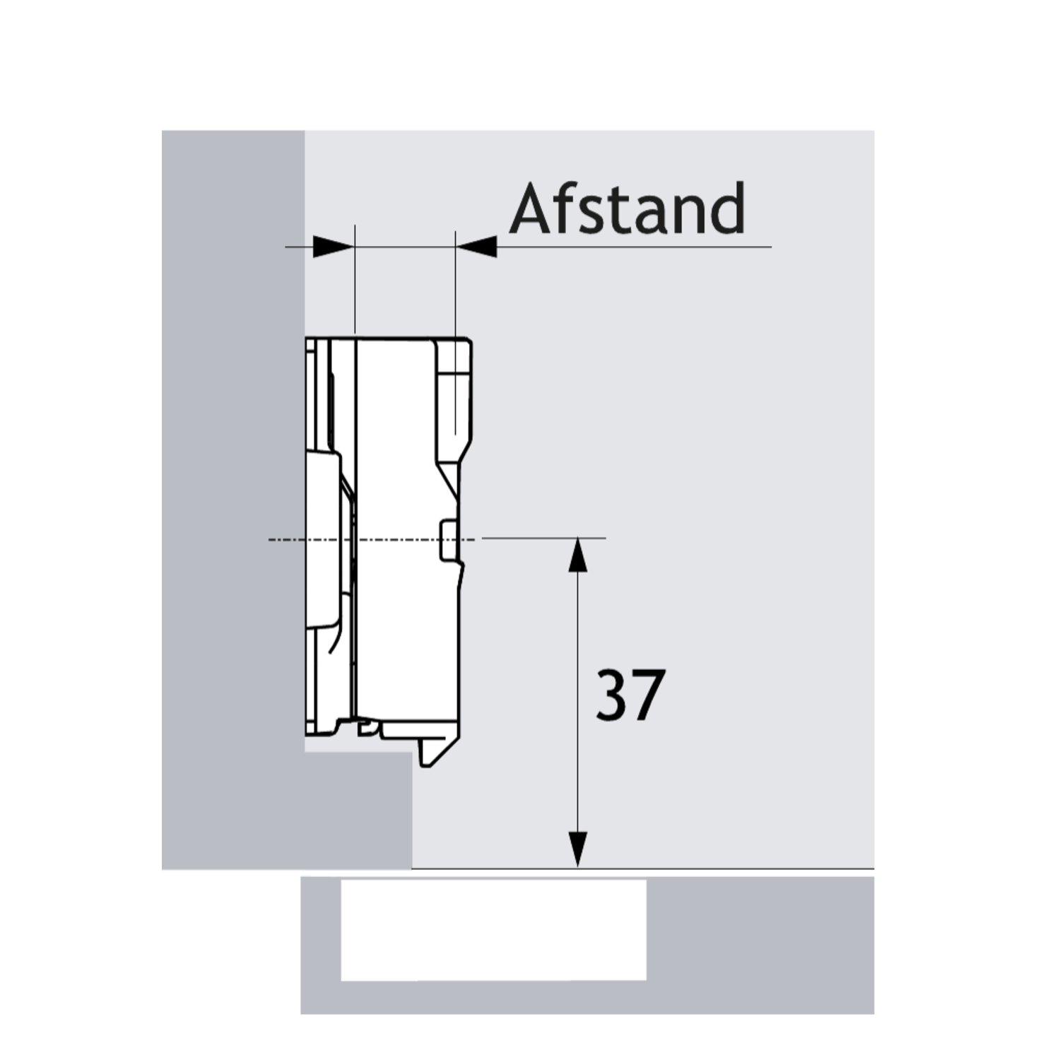 Parallelle adapter, Distance 8.0 mm