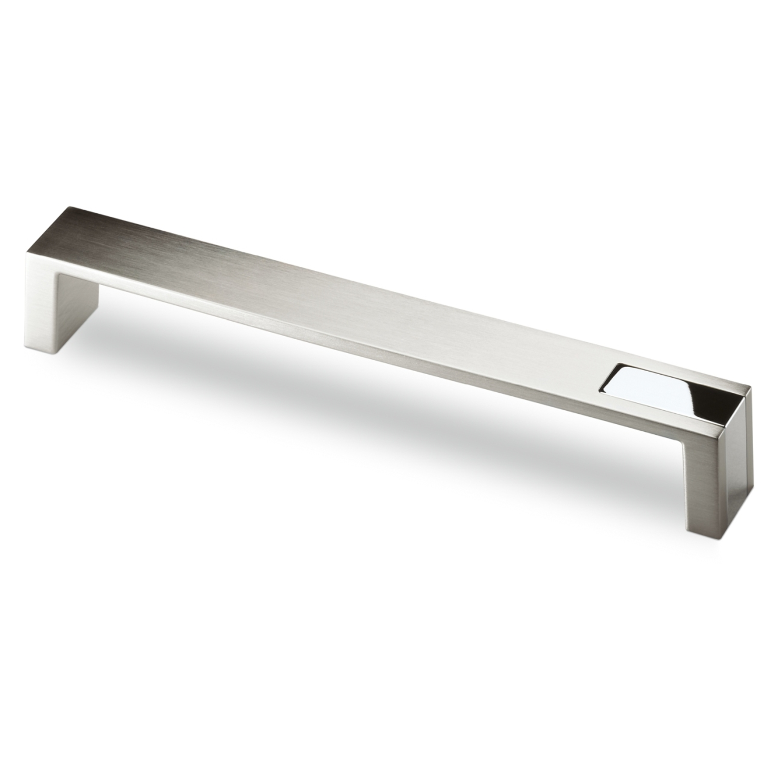 Poignée Intra, entraxe de perçages 192, L 204 mm, B 25 mm, H 26 mm, aspect inox brossé / chromé brillant
