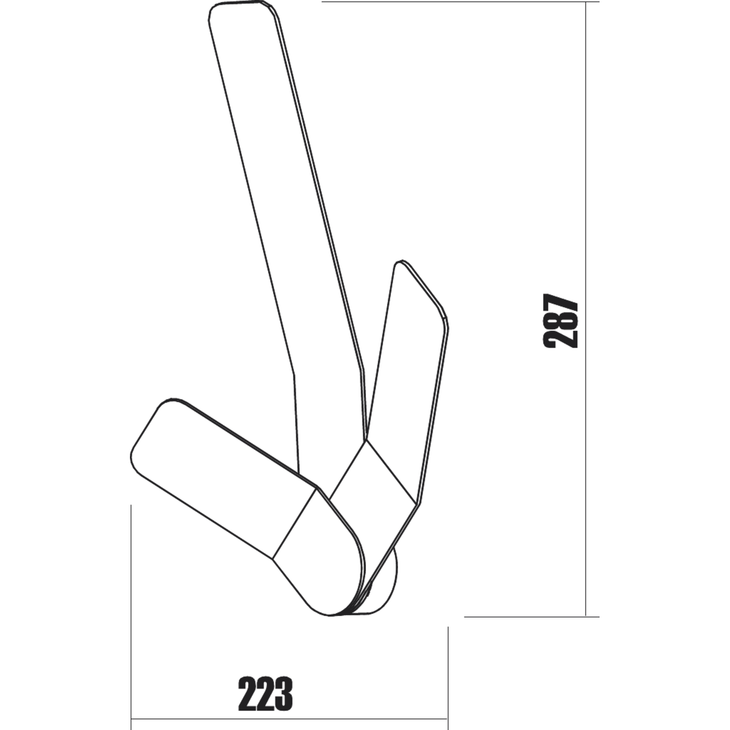 Tf-line porte-manteau trio antracithe 
