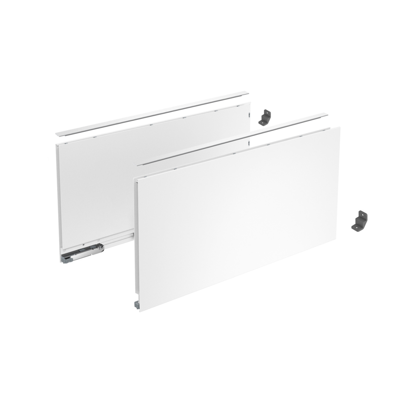 AvanTech YOU set zijwand h251 l550mm wit L/R zonder frontbevestiging