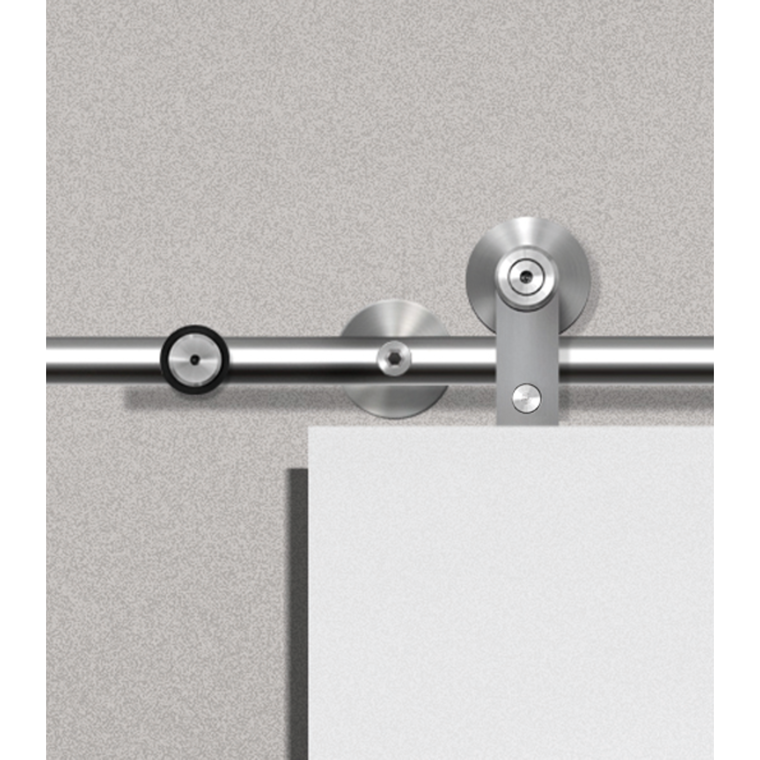 Flatec V set coulissant inox 100kg l.1800mm pour largeur de porte 750-900mm