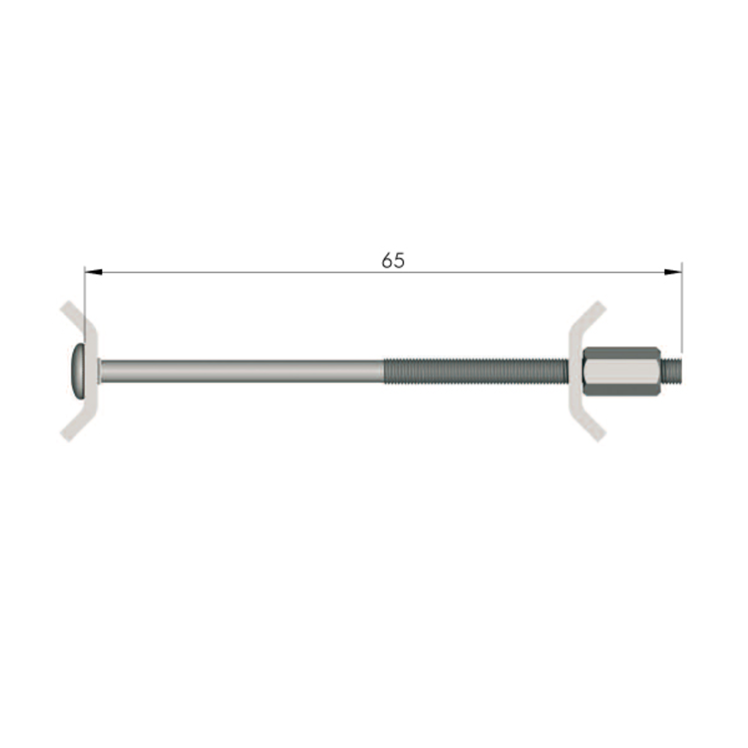 Tablet verbinder - 65mm ijzer