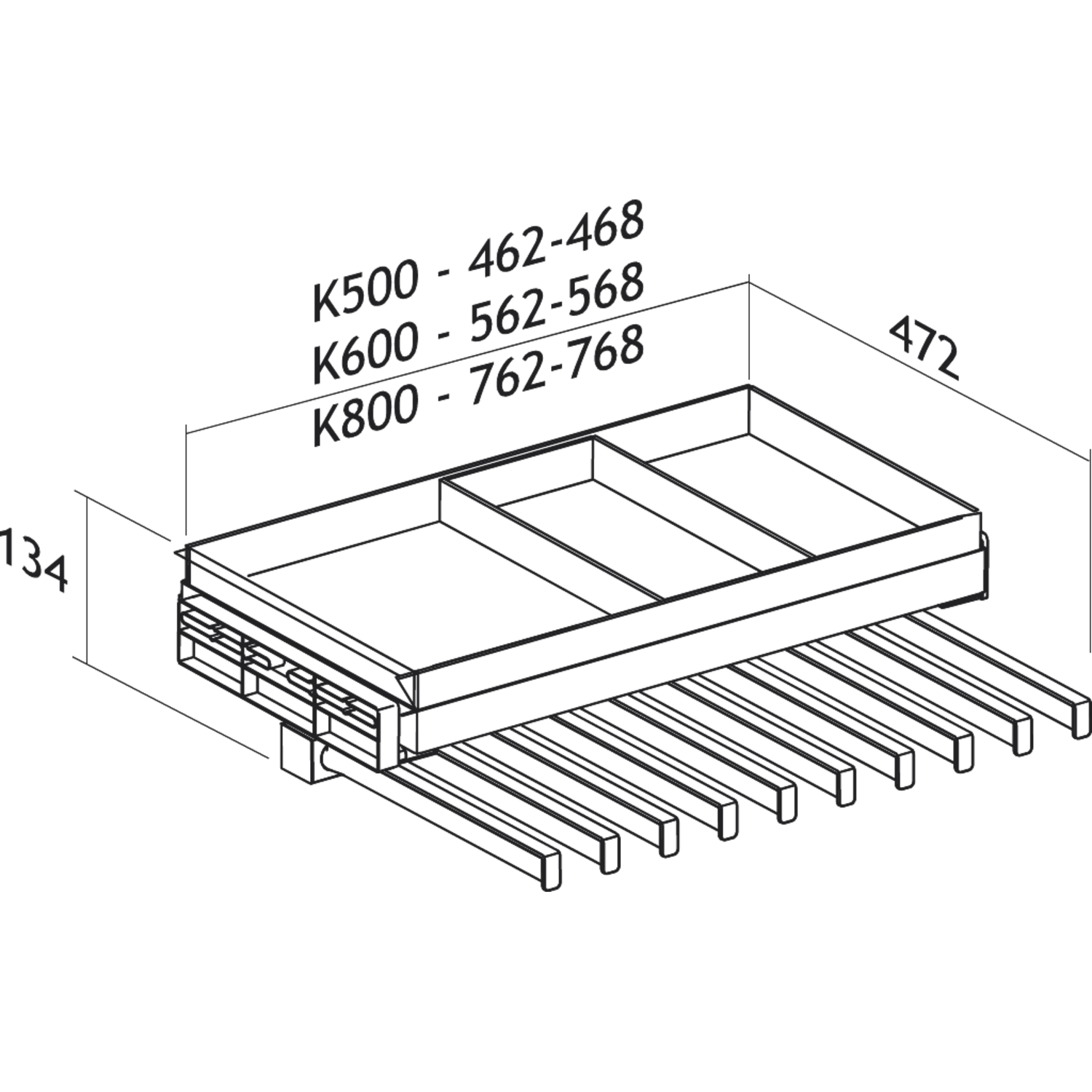The Foundation Line porte-pantalons p.472mm k500mm anthracite 
