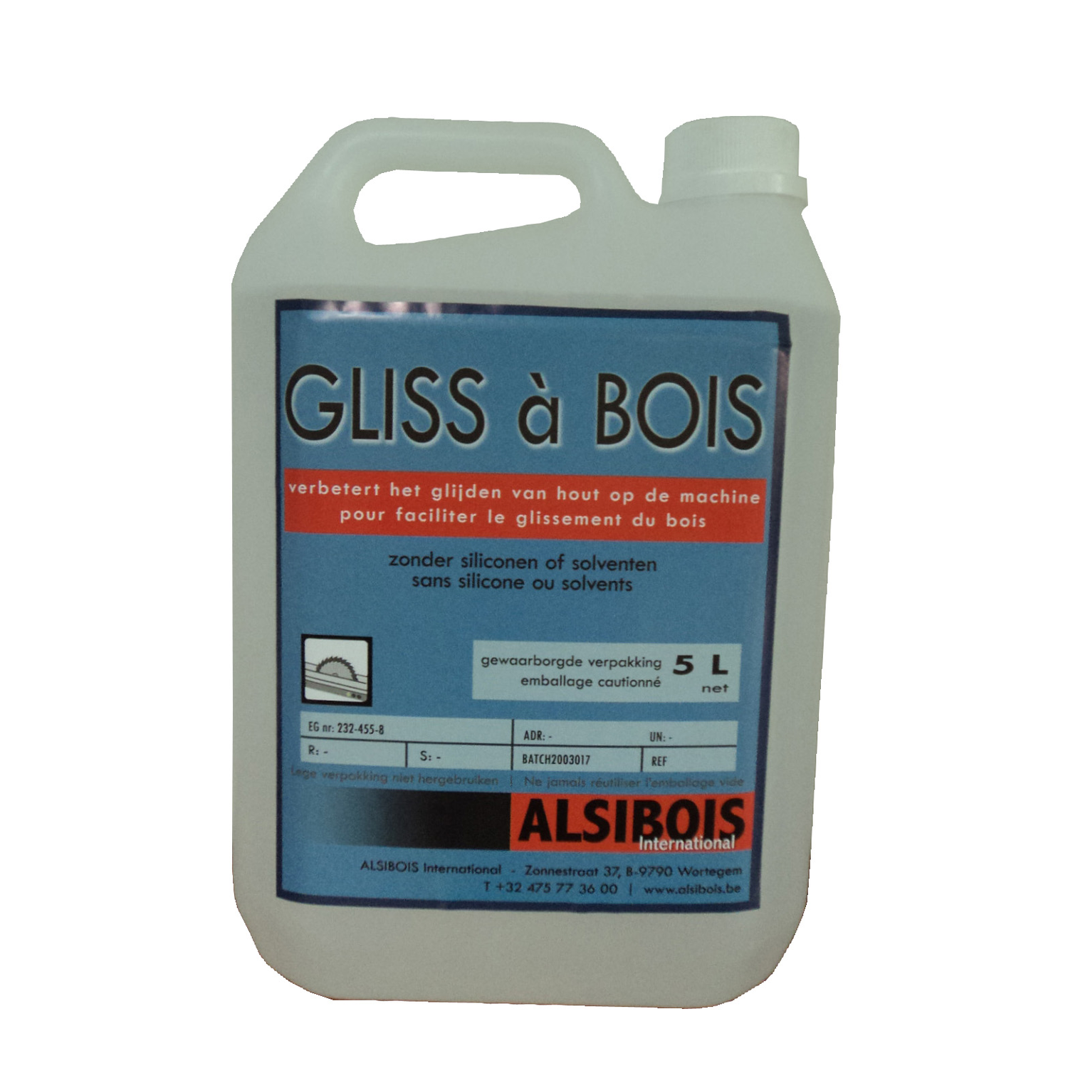 Gliss a bois lubrifant recharge 5l  