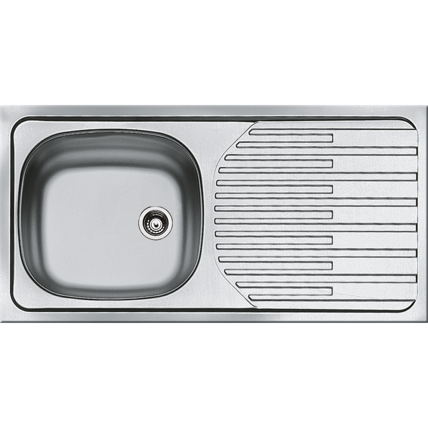 Evier inox basic 1bac+egoutoir  