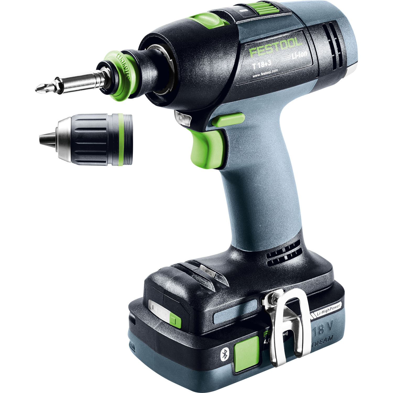 Festool accuschroefboor t 18+3 hpc4,0 i-plus