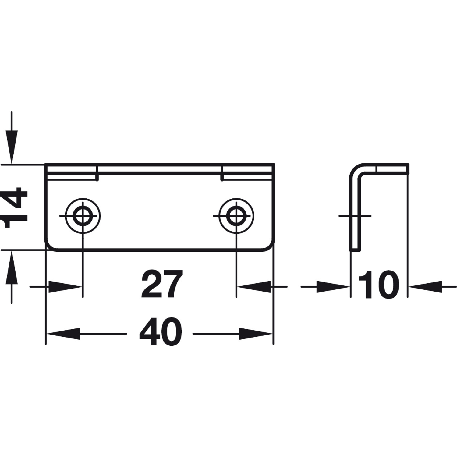 Limitateur d'ouverture de porte droite 
