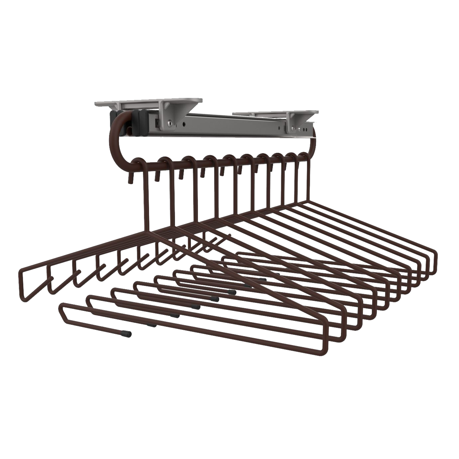 Supp.porte-manteau 35cm moka telescopique
