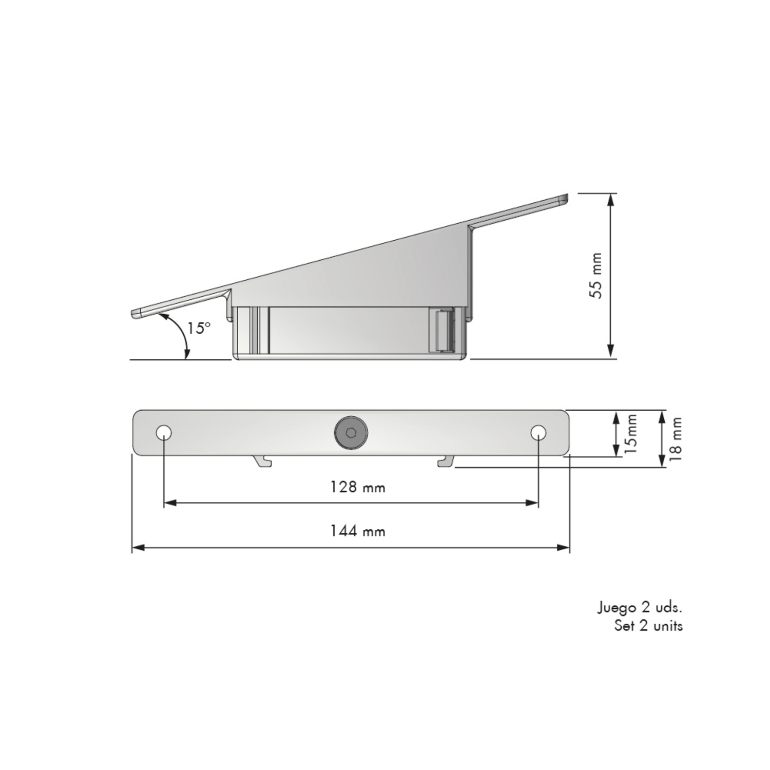 Amari structure support étagère incliné (2 pcs) 