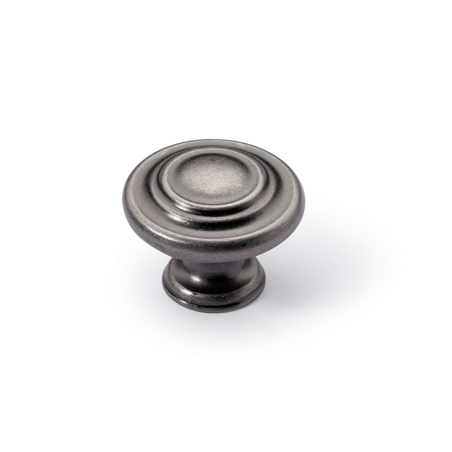 Bouton Essa, H 25 mm, ø 32 mm, aspect étain