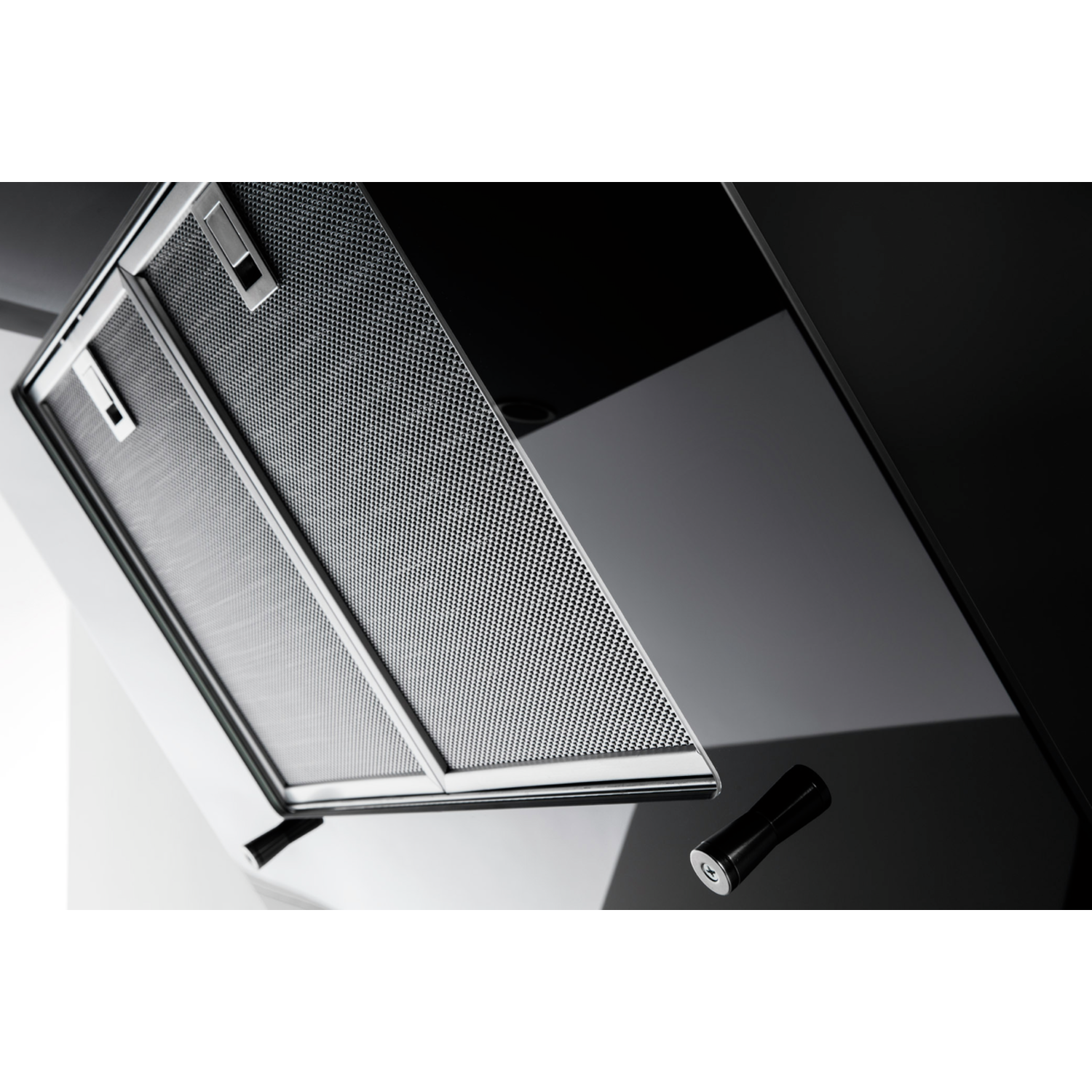 Novy Vision 75 cm zwartglas Zwart wanddampkap rec