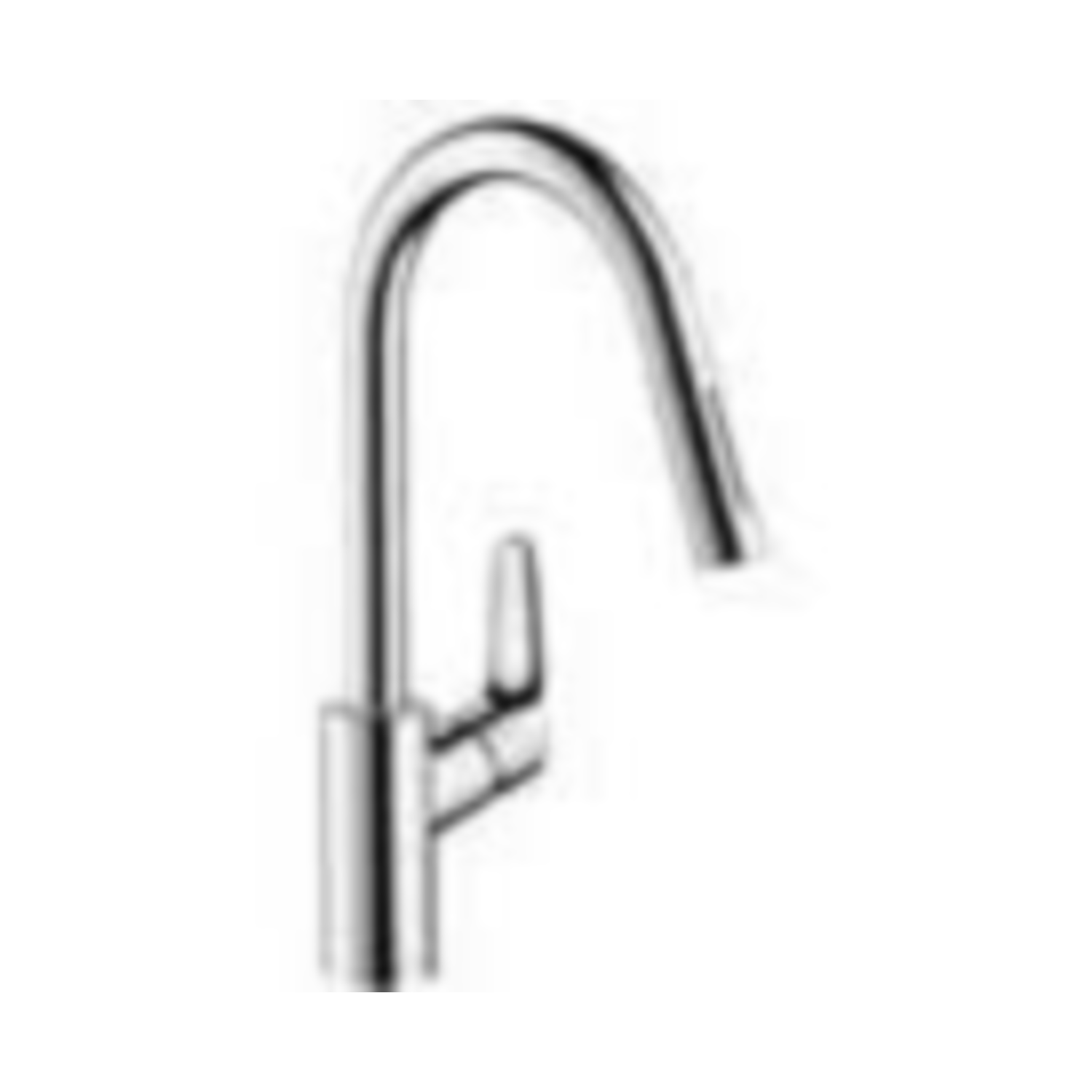Hansgrohe Focus keukenmengkraan + uittrekbare vuistdouche