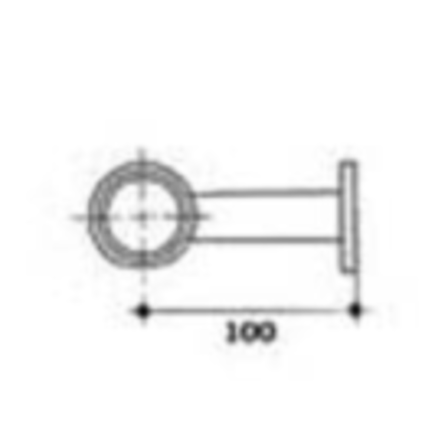 Support haut droit d 40mm laiton poli  