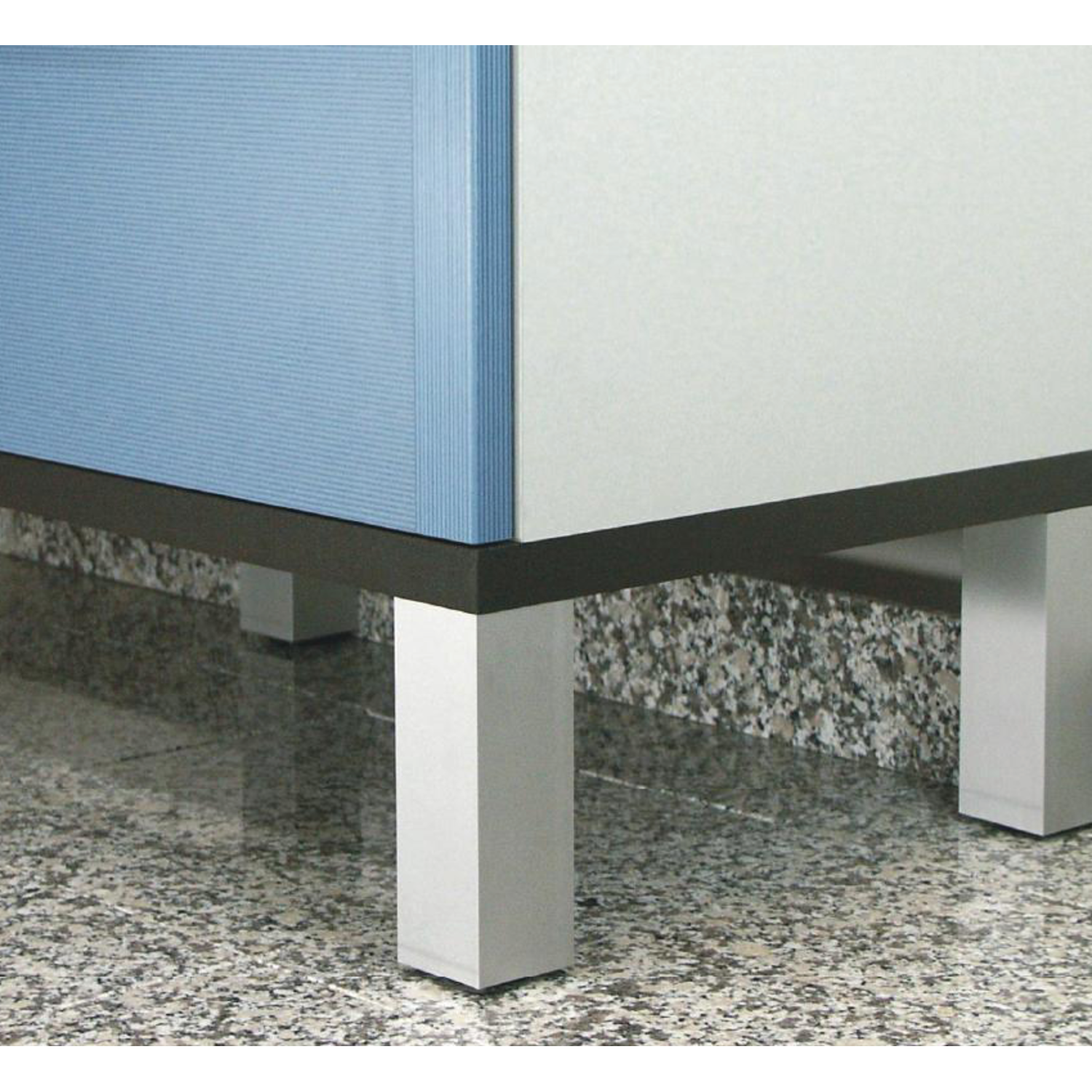 Meubelpoot capri rvs-look h.150mm