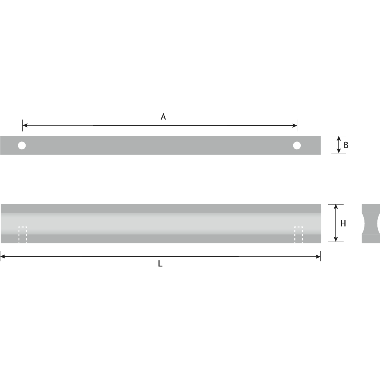 Poignée profilé ea960 984x23mm noisier 