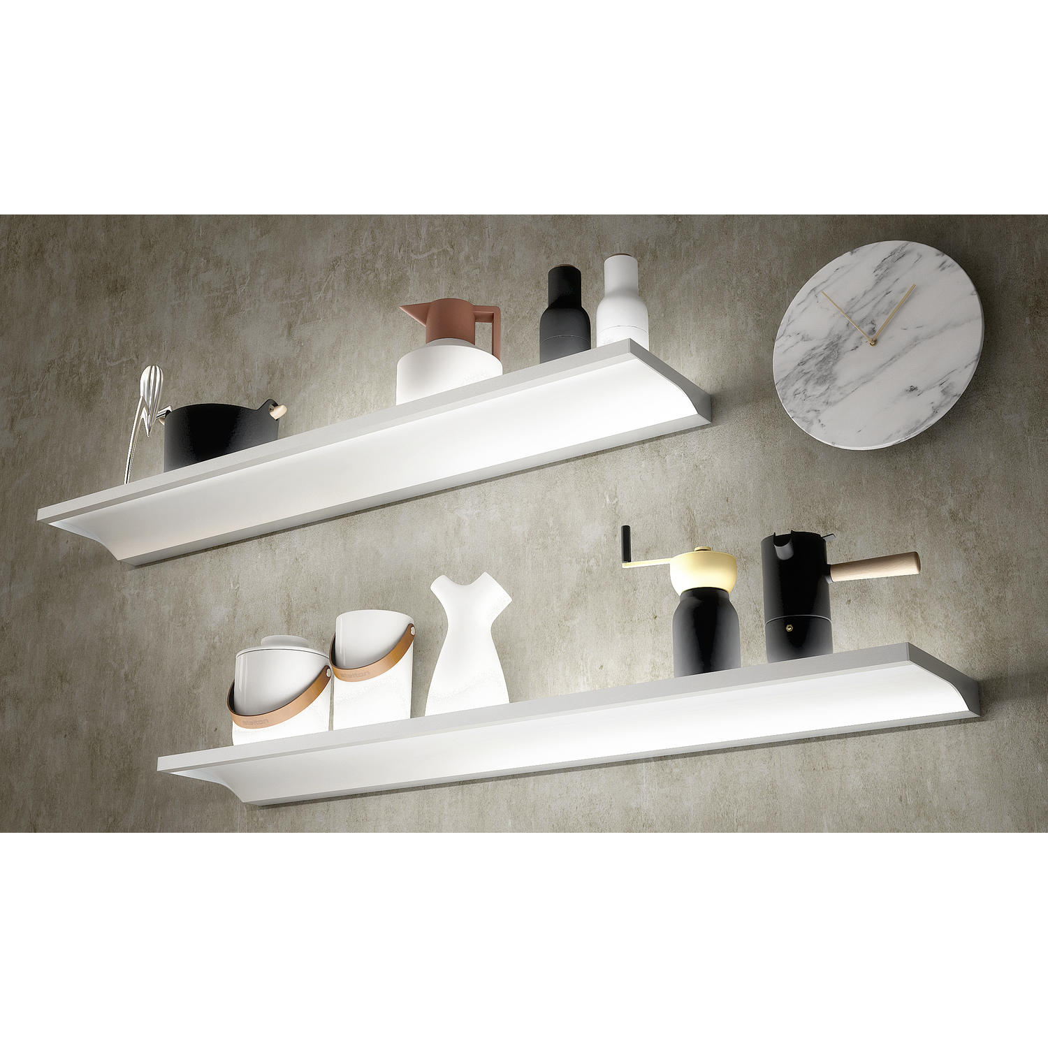 Teo Slim led tablette verre 600mm 6,56W 3000K alu 