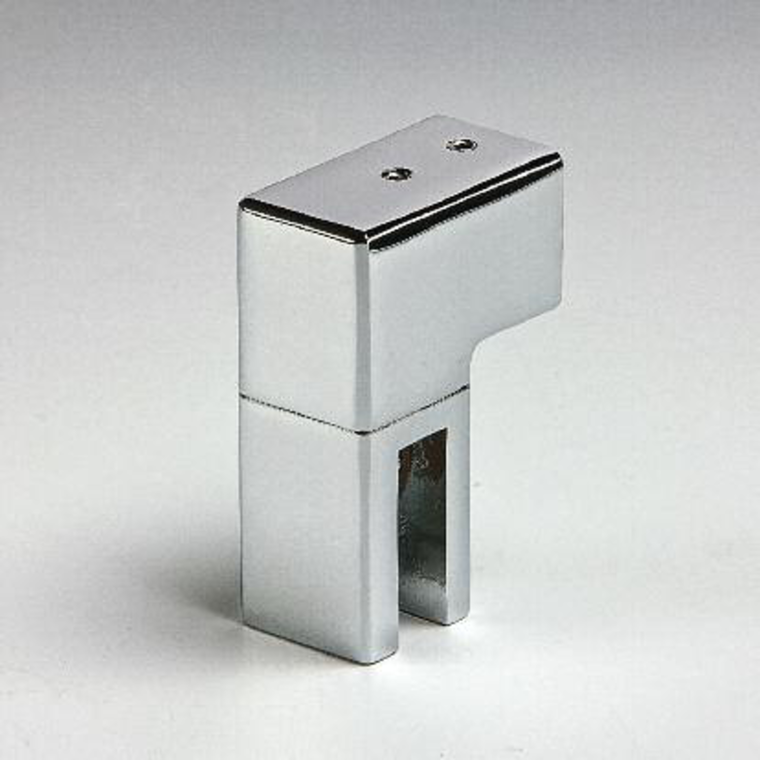Fixation sur verre articulée, pour verres 6/10, B25 H25 L45, chromé