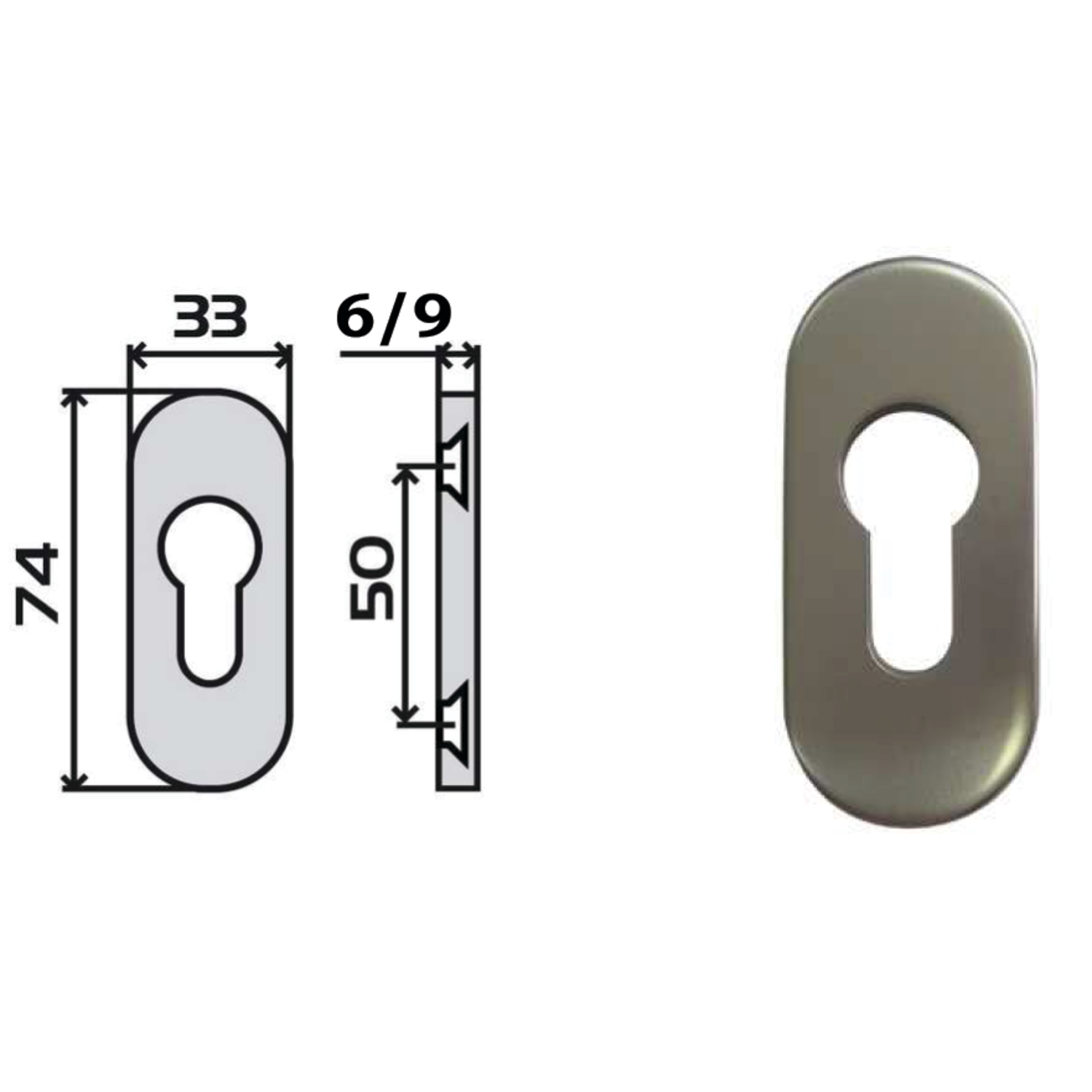 Rosace de securite pzbr f1 alu epais.6mm  
