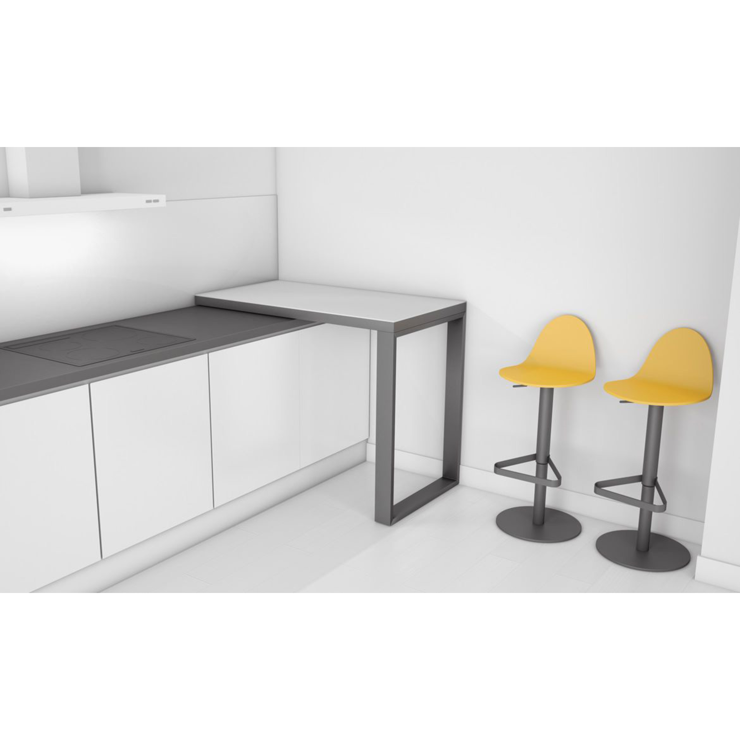 Tabouret tabu antra rond|mystic anthracite 