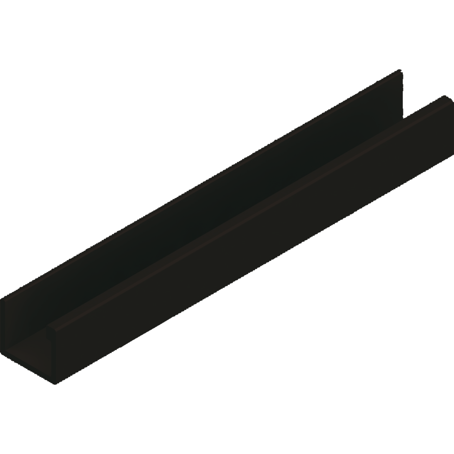 Profil-U horizontal PRU10V Terra 4m alu noir  