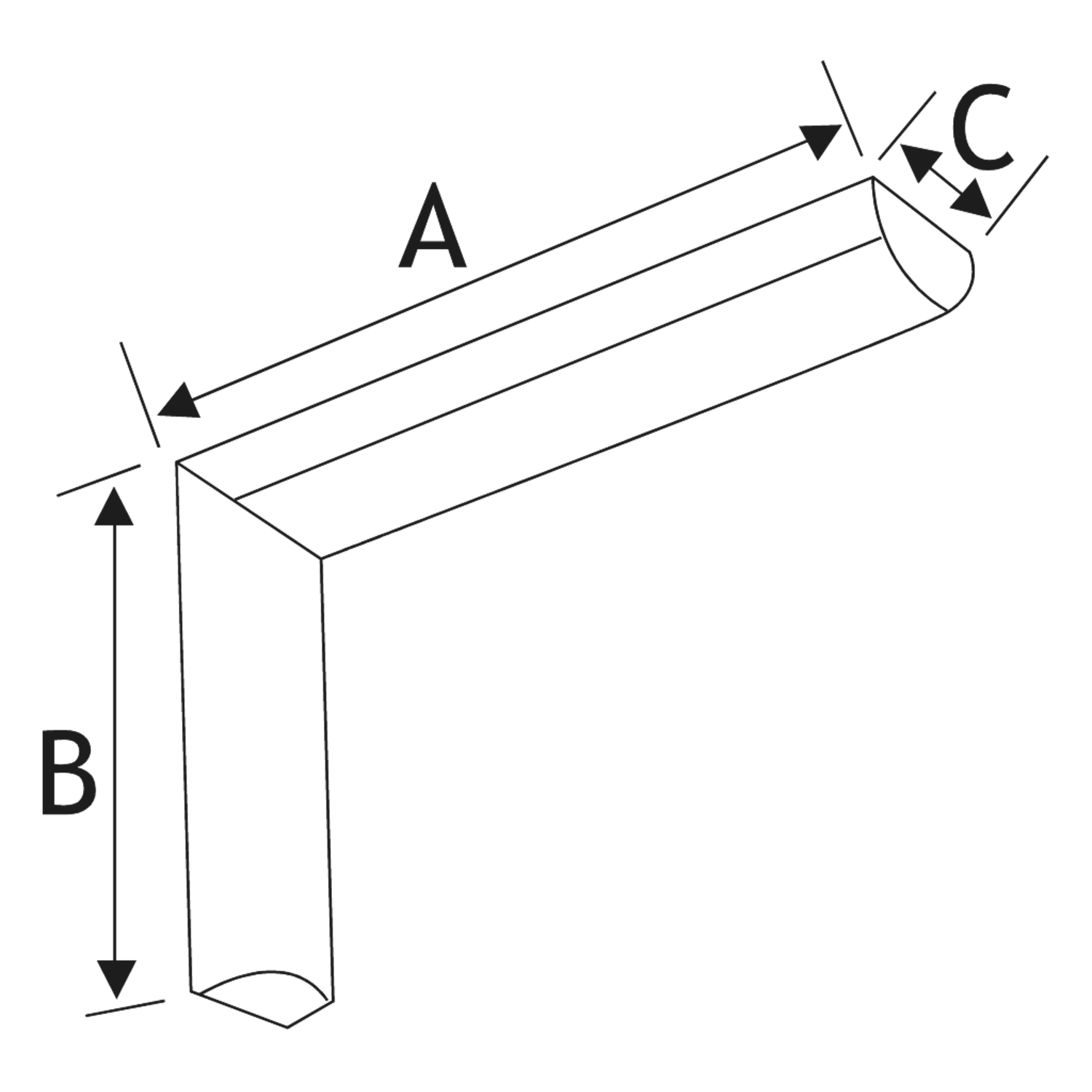Plankdrager nr 600 25cm wit