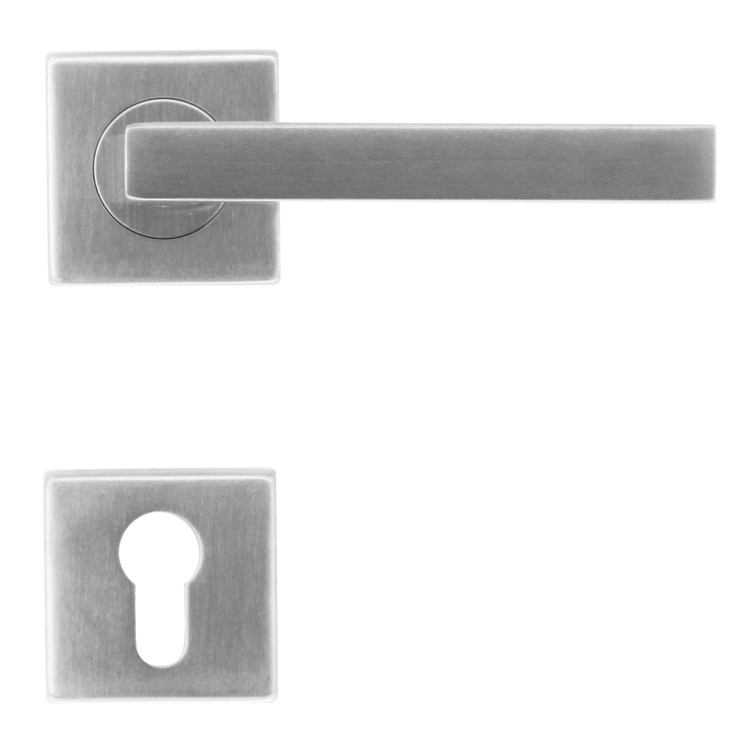 Deurkruk Pro kubic shape 16mm inox plus r+e cyl