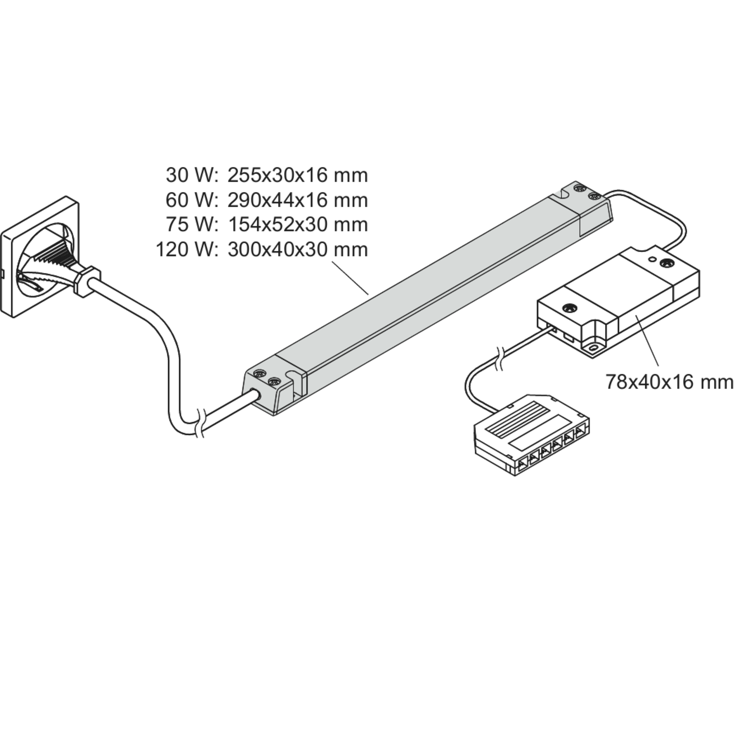 Led Emotion Frankfurt sturing 30W, 12V, 2.5a ontvanger/konvertor