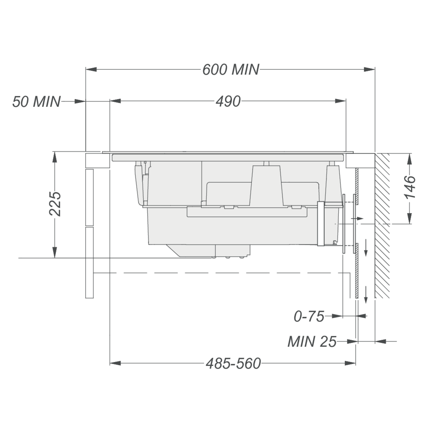 Kookplaten met afzuiging Novy Easy recirculation